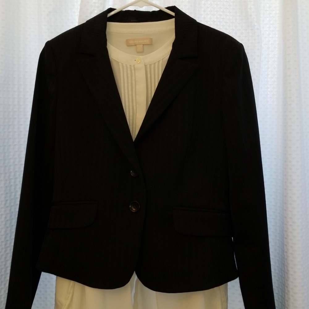 Express Dedign Studio black on black stripe blazer